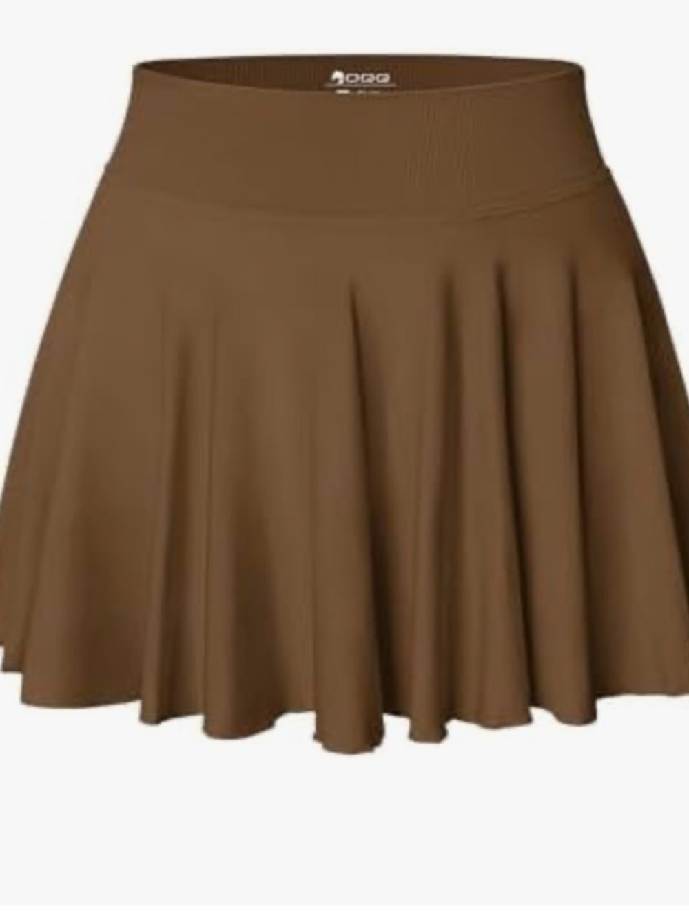 OQQ Yoga Coffee Brown Circle Skort